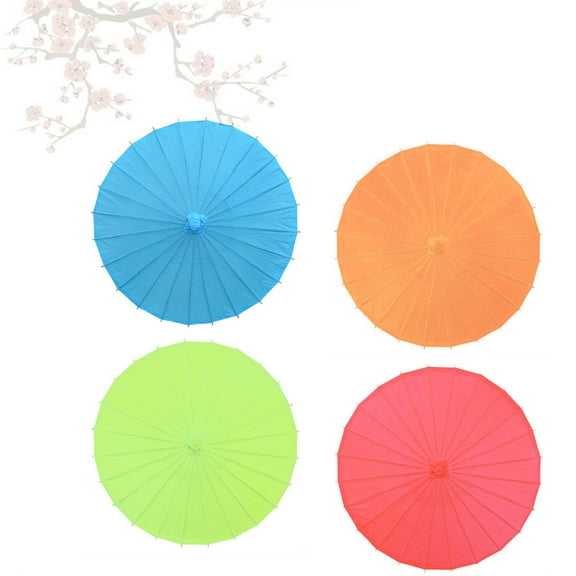 Ludlz Handmade Oiled Paper Umbrella Chinese Art Classical Dance Umbrella for Wedding Parties Photography Costumes Cosplay Decoration and Other Events Parasol Dance Props