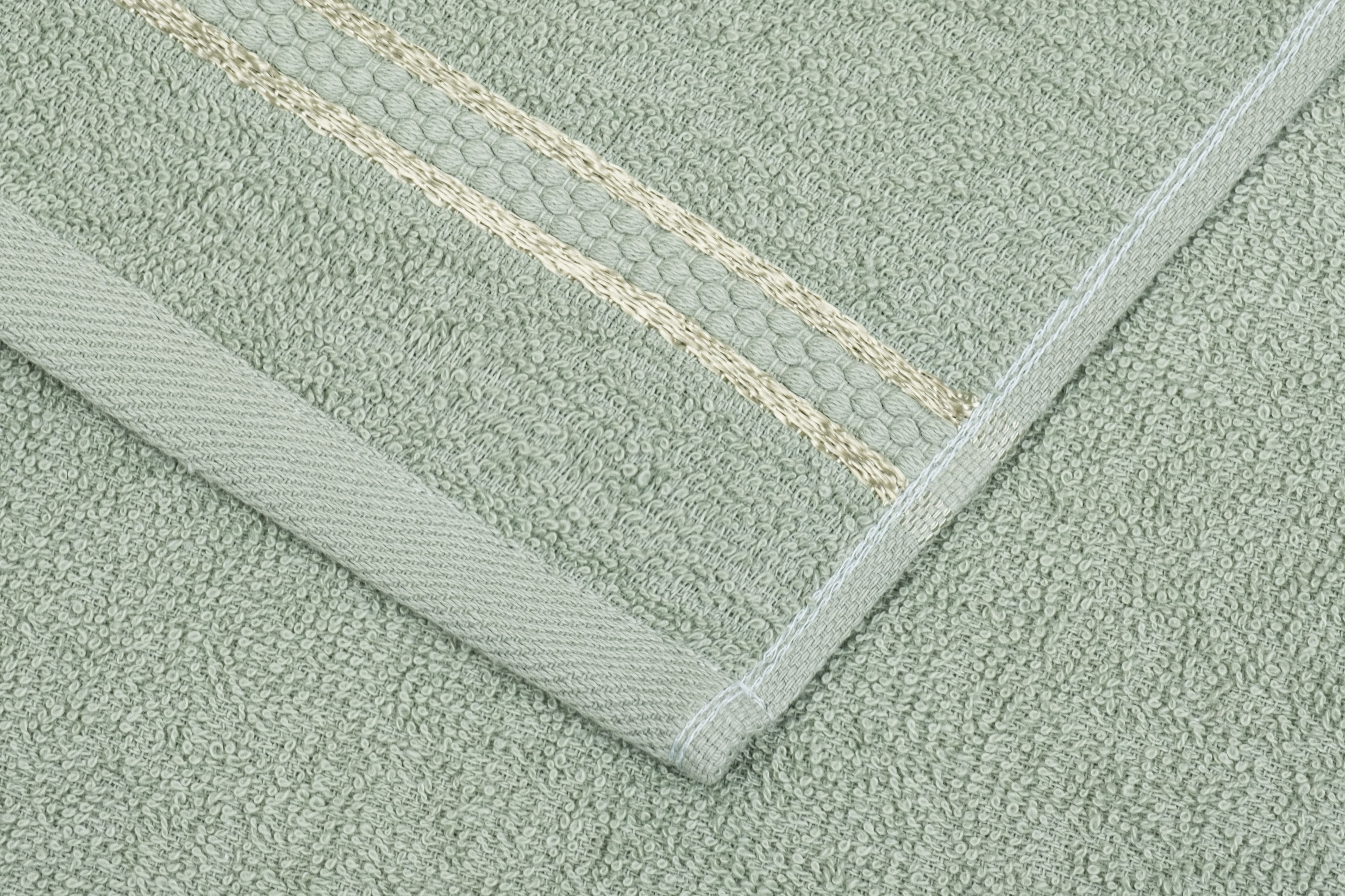 Dewall Maisons Premium Soft Green 24-Piece Washcloth Set - Premium 100% Cotton, 12" x 12" Size - Soft, Durable Towels for Body, Face, Hands - Ideal for Home & Spa Premium