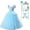 Dress+Accessories Type A, variant on HAWEE Girls Blue Cinderella Princess Costume Classic Deluxe Party Dress up