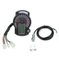 thumbnail image 2 of Motorcycle Speedometer, 7 Color Adjustable Impact Resistance LCD Odometer  For Motorbike Accessory, 2 of 8