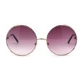 thumbnail image 3 of Womens Round Circle Lens Side Visor Retro Sunglasses Gold Purple, 3 of 4