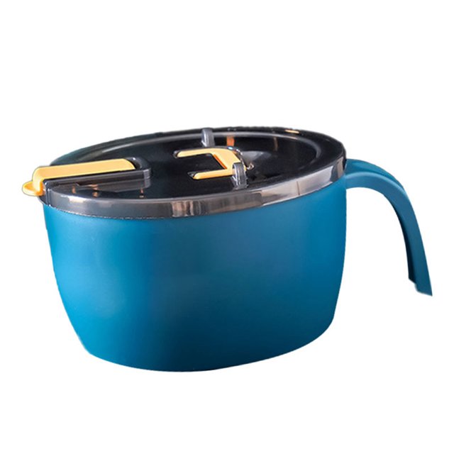 Tazón de fideos instantáneos NikouMX de acero inoxidable con tapa