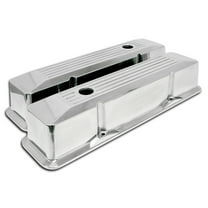 Recessed Ball Milled Polished Aluminum Valve Covers For Chevy SB 283 305 327 350