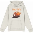 thumbnail image 2 of Only W's American Football Adult Sand Long Sleeve Hoodie-3XL, 2 of 3