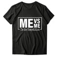 thumbnail image 3 of B91xZ T-Shirt à Manches Courtes Col Rond Tops pour Femmes, Noir S, 3 of 4