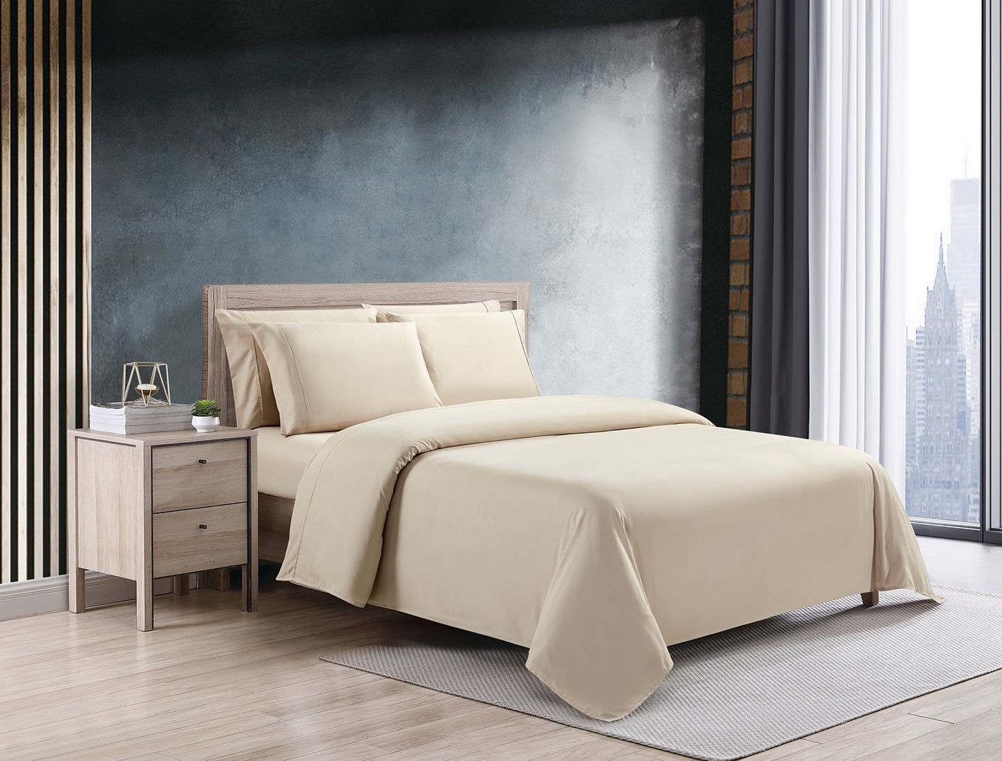 Kathy Ireland 6-Piece Coolmax Sheet Set (Sand/Queen