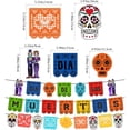 thumbnail image 6 of vlrwzc Mexico Day Of The Dead Pull Flag Party Decoration Horror Ambience Decoration Skeleton Banner, 6 of 7