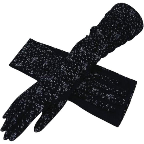 Kukuzhu Womens Sunblock Long Driving Gloves Cotton UV Sun Protection Full Finger Gloves Arm Sleeve Cover