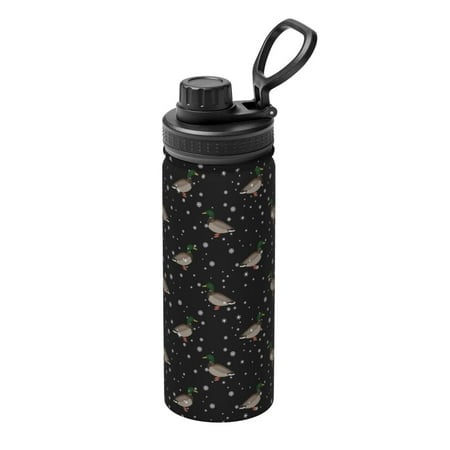 

Ocsxa Mallards And Snowflakes Print 18oz Stainless Steel Water Bottle Unisex Water Bottle Insulated Sports Water Cup Flask for Cold Water Drinks/Sports/Travel/Car/School