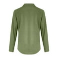 thumbnail image 4 of Long Sleeve Shirts for Women 2026 Loose Fit V Neck Button Down Linen Tops Cute Solid Summer Beach Tee Shirts, 4 of 6