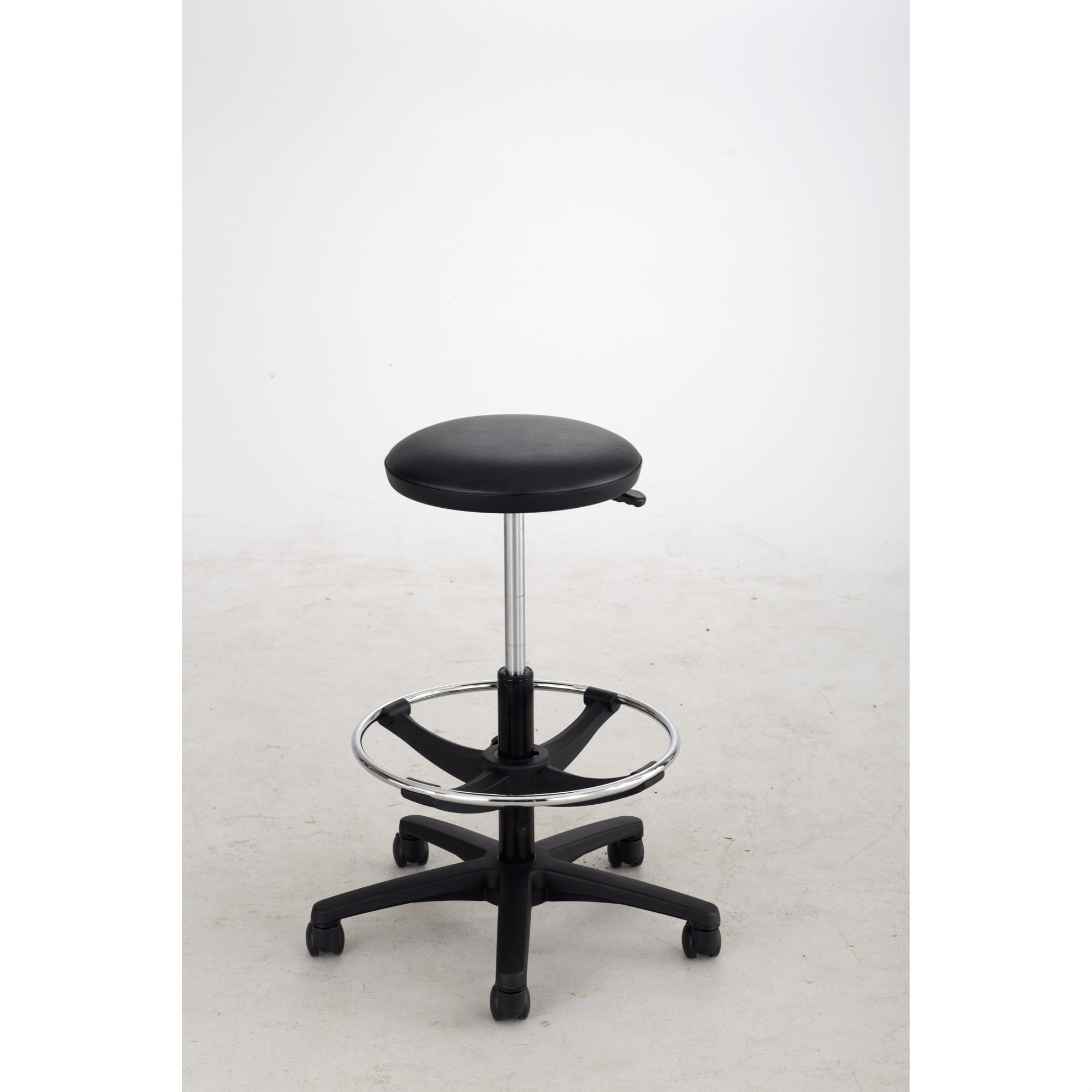 Dove Bench Height Adjustable Stool for Exam Rooms Labs and Dentists with Wheels and Foot Ring 