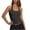 Gray, variant on Women's Summer Tank Tops Ruched Halter Sleeveless Crop Top Solid Basic Slim Fit Casual Workout Blouse, Green S
