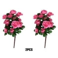 thumbnail image 2 of Becaristey 2pcs/set Artificial Flower Faux Flowers And Plants Wide Application Realistic pink 1Set, 2 of 6