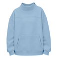 thumbnail image 3 of Mnyotv Girls Cat Pouch Sweatshirt Fleece Lined Long Sleeve Hoodless Pullover Sweatshirts with Pet Pockets Size 7-8 Years, 3 of 5