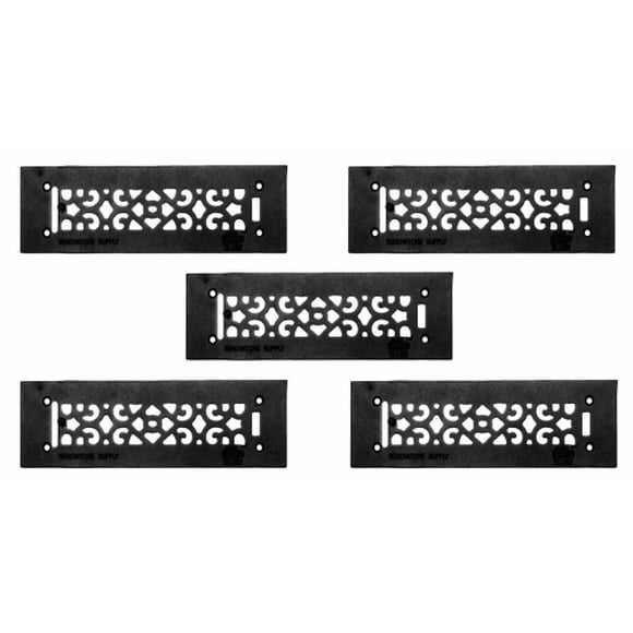 5 Heat Air Grille Cast Victorian Overall 3 1/2 x 12 | Renovator's Supply