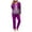 Purple, variant on Sriper Lounge Sets for Women Family Christmas Pajama Cotton Long Sleeve Tops Tree Printed Comfy V-Neck Shirt Soild Color High Waisted Long Pants Ladies Loungewear Homewear Pjs Matching Clothes