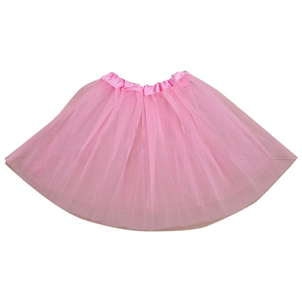 Gibobby faldas largas Falda de princesa para niña, faldas Panton de de malla de capas, falda de pasillo, de baile para niños, falda de de capas(Rosa, 2-8Años)