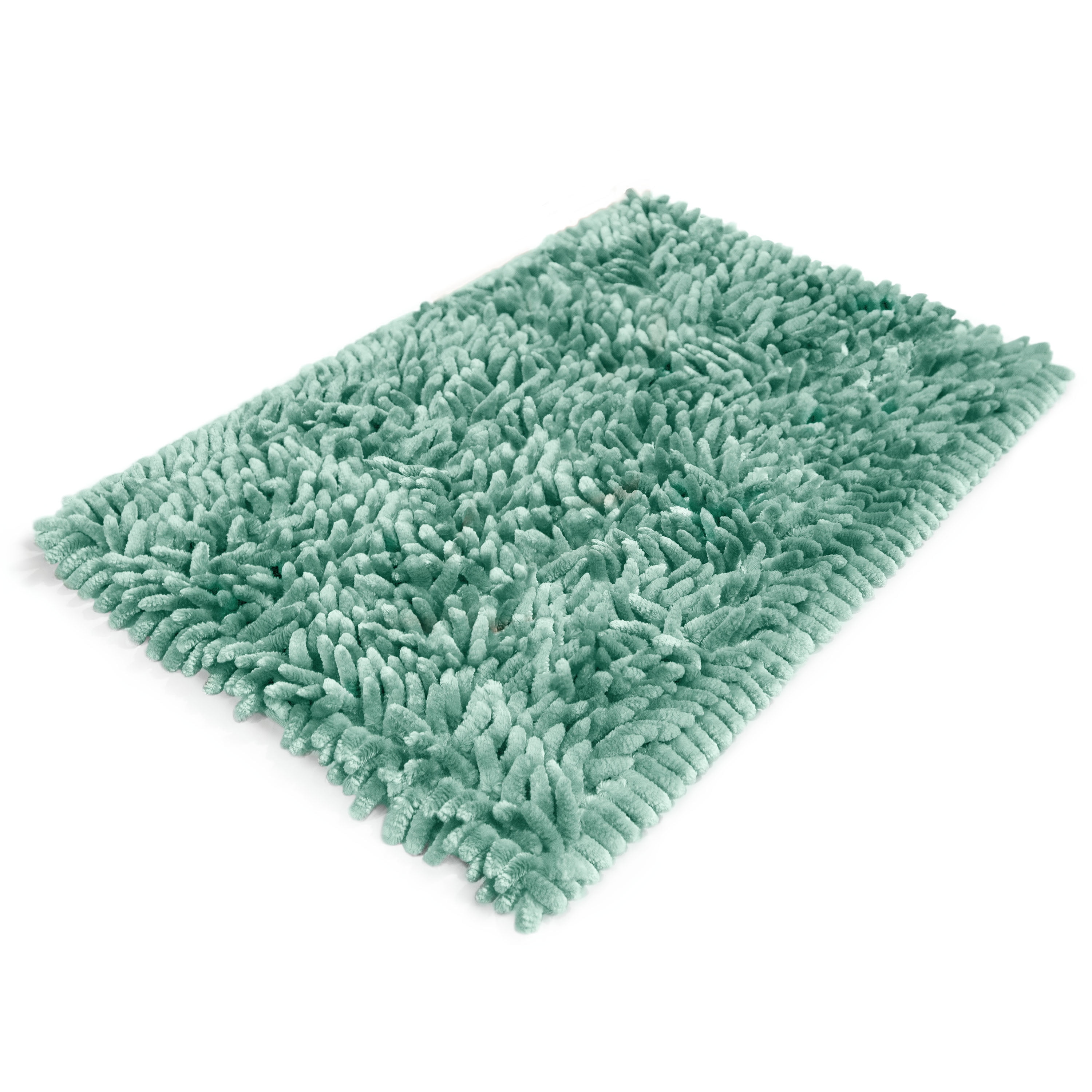 Mainstays Performance Bath Rug, Mint, Shiny Chenille Top, Memory Foam