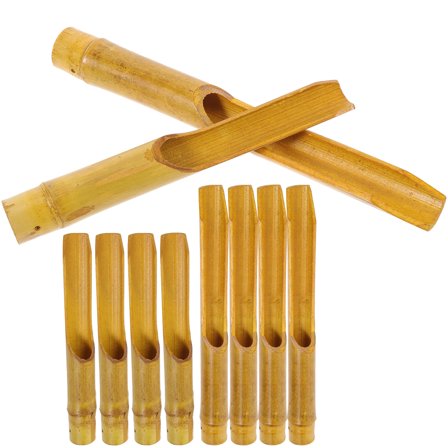 Beaupretty Bamboo Wind Chime Tubes for DIY Decoration Brown 10pcs Enjoy Relaxing Sounds