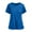 Blue, variant on Women's Short Sleeve V-Neck Pocket Top, Comfortable and Practical Workwear for Care Workers, Stylish and Functional Blouse for Daily Use, Ideal for Healthcare or Service Industry Professionals