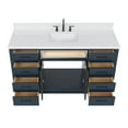 thumbnail image 7 of Ariel Hepburn 60 In. Rectangle Sink Bathroom Vanity With Carrara White Quartz Countertop 1.5 Edge In Midnight Blue, 7 of 7
