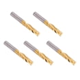 thumbnail image 2 of Juego de 5 brocas espirales de acero de alta velocidad para fresado CNC, 6 x 25 x 50 mm, 2 of 14