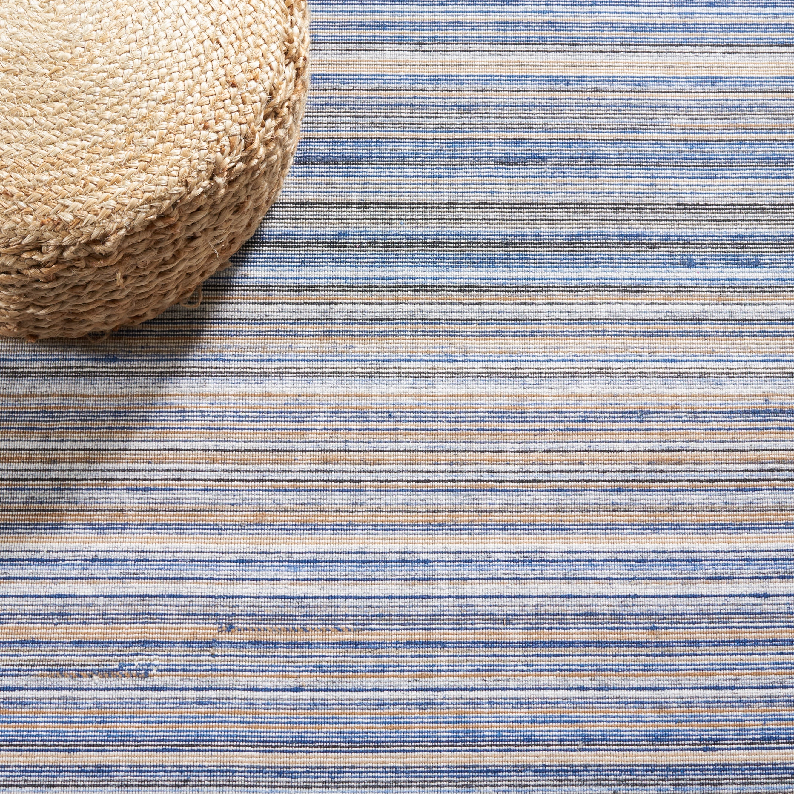 Safavieh Kilim Xaviera Striped Polyester Area Rug, Blue/Yellow, 8' x 10'