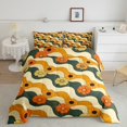 thumbnail image 2 of Manfei Colorful Flower Floral Bedding Comforter Set,Cute Cartoon Daisy Twin Comforter Sets,Geometric Waves Stripe Bedding Set For Kids,Super Cozy Room Decor Reversible,2pcs, 2 of 8