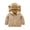 Brown, variant on Baby Boys Girls Hooded Fleece Jacket Cute Bear Hoodie Zip Up Teddy Coat Toddler Sherpa Winter Warm Outwear With Pocket (Khaki,12-18 Months)