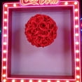 thumbnail image 3 of 12 Inch Artificial Romantic Rose Flower Ball for Home Outdoor Wedding Party Centerpieces Decorations,Silk Floral Arrangement for Table, Wedding Reception,Home Decor | Real-Looking Bouquet, 3 of 5