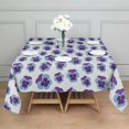 thumbnail image 3 of Pioneer Flower Floral Print Pattern Square Tablecloth,Waterproof Square Table Cover,Wipeable Spillproof Washable Table Cover for Home Kitchen Party Decor 52"x52"(132x132cm), 3 of 6