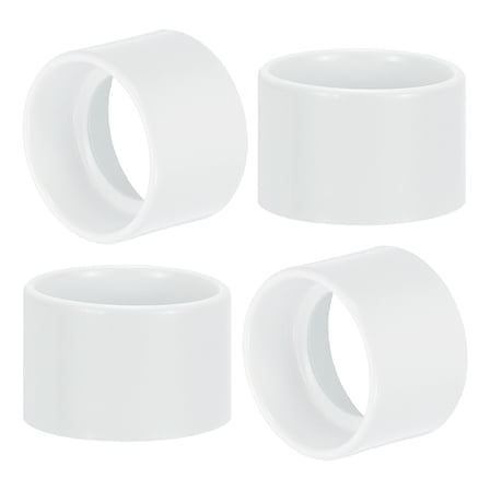 Uxcell Light Socket Shade Ring, 35 mm Metal Hanging Lamp Holder Parts, White 4Pcs