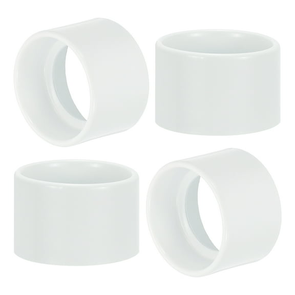 Uxcell Light Socket Shade Ring, 35 mm Metal Hanging Lamp Holder Parts, White 4Pcs