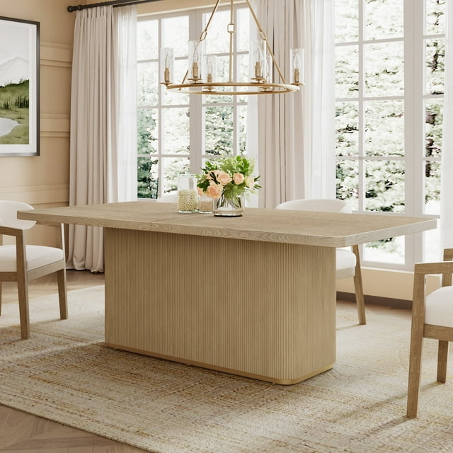 HMSHA 84" Rectangular Dining Table (2 Cartons Packing) -Natural