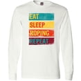 thumbnail image 3 of Inktastic Calf Roping Rodeo Eat Sleep Roping Repeat Long Sleeve T-Shirt, 3 of 5