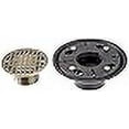 thumbnail image 3 of Jones Stephens D5001BN 2X3" PVC Shower Drain Brushed Nickel Spud Strainer, 3 of 3