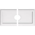 thumbnail image 2 of Ekena Millwork CMP26X13RE2-04000 4 in. ID x 9 in. Rectangle Architectural Grade Médaillon de Plafond Contemporain PVC - 2 Pièces, 2 of 4