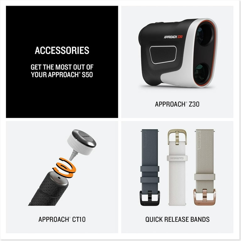 Garmin, Approach S50, Advanced Golf GPS Smartwatch, AMOLED Display