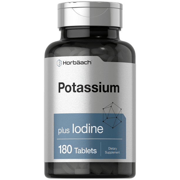 Potassium Plus Iodine 180 Vegetarian Tablets As Potassium Iodide