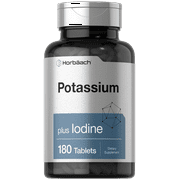 Potassium Plus Iodine | 180 Vegetarian Tablets | As Potassium Iodide | by Horbaach