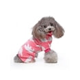 thumbnail image 5 of Warm Soft Dog Pajamas Jumpsuit Puppy Small Dog Costume Clothes Pink Blue, 5 of 5