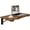Brown, variant on Wall-Mounted Folding Shelf & Table with Sturdy Brackets, Space-Saving Floating Shelf for Compact Areas, Easy to Fold and Store for Home, Kitchen, Laundry Room and Small Spaces