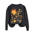 thumbnail image 4 of Uootdi Thanksgiving Long Sleeve Sweatshirts for Women Fall For Jesus He Never Leaves Sweatshirts Gift Women Cute Fall Autumn Ch ristian, 4 of 5