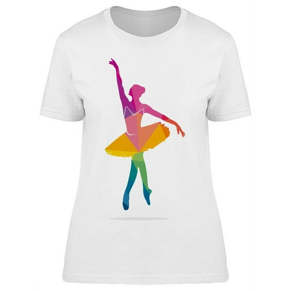 Colorful Ballet Dancer T-Shirt Women -Image by Shutterstock, Female Small