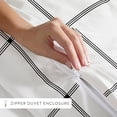 thumbnail image 6 of Duvet Cover Set - Ultra Soft & Breathable - Gray Plaid for Queen Size Bedding by Comfort Canopy, 6 of 10