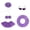 Purple, variant on Summer Bikini Outfit for Large Yard Goose Statue – Includes Bikini Top & Skirt, Sun Hat, Heart Sunglasses, Inflatable Swim Ring
