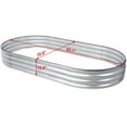 thumbnail image 5 of Holaki Galvanized Planter Bed,Galvanized Raised Garden Bed Kit, Galvanized Planter Raised Garden Boxes Outdoor, Oval Large Metal Raised Garden Beds for Vegetables, 7*3*1 ft, 5 of 9