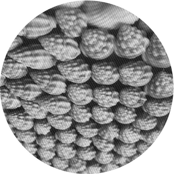 Ahgly Company Indoor Round Patterned Gray Cloud Gray Area Rugs, 3' Round