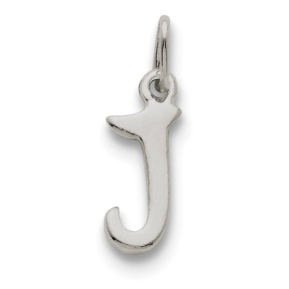 Sterling Silver Initial J Pendant