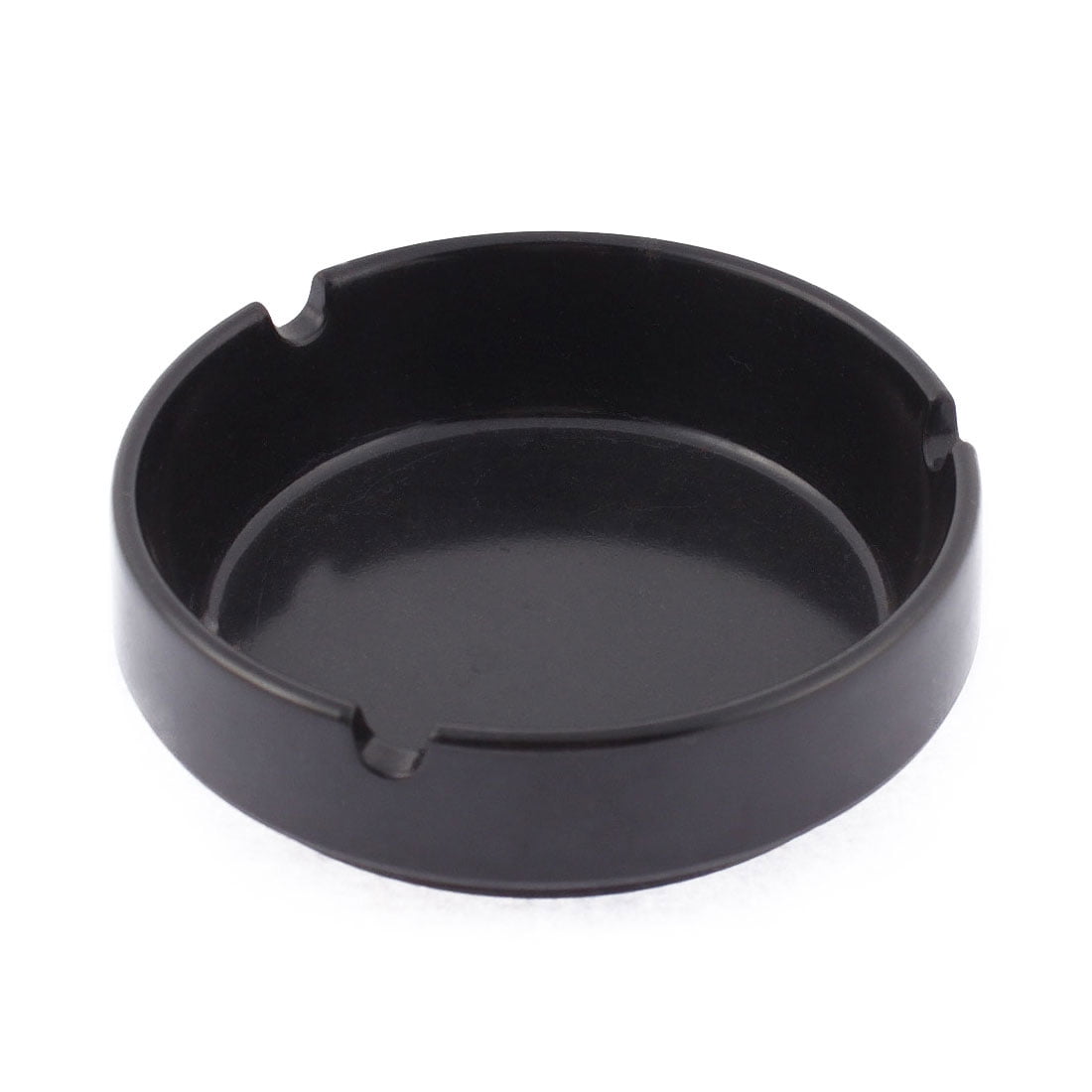 Home Restaurant Plastic Cylinder Shape Holder Ashtray 94mm Dia Black